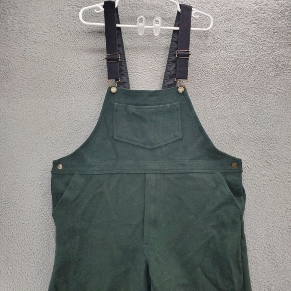 Vintage Codet Bib Overalls Mens XL Green Wool Canada Hunting Outdoors Pants - Picture 4 of 11